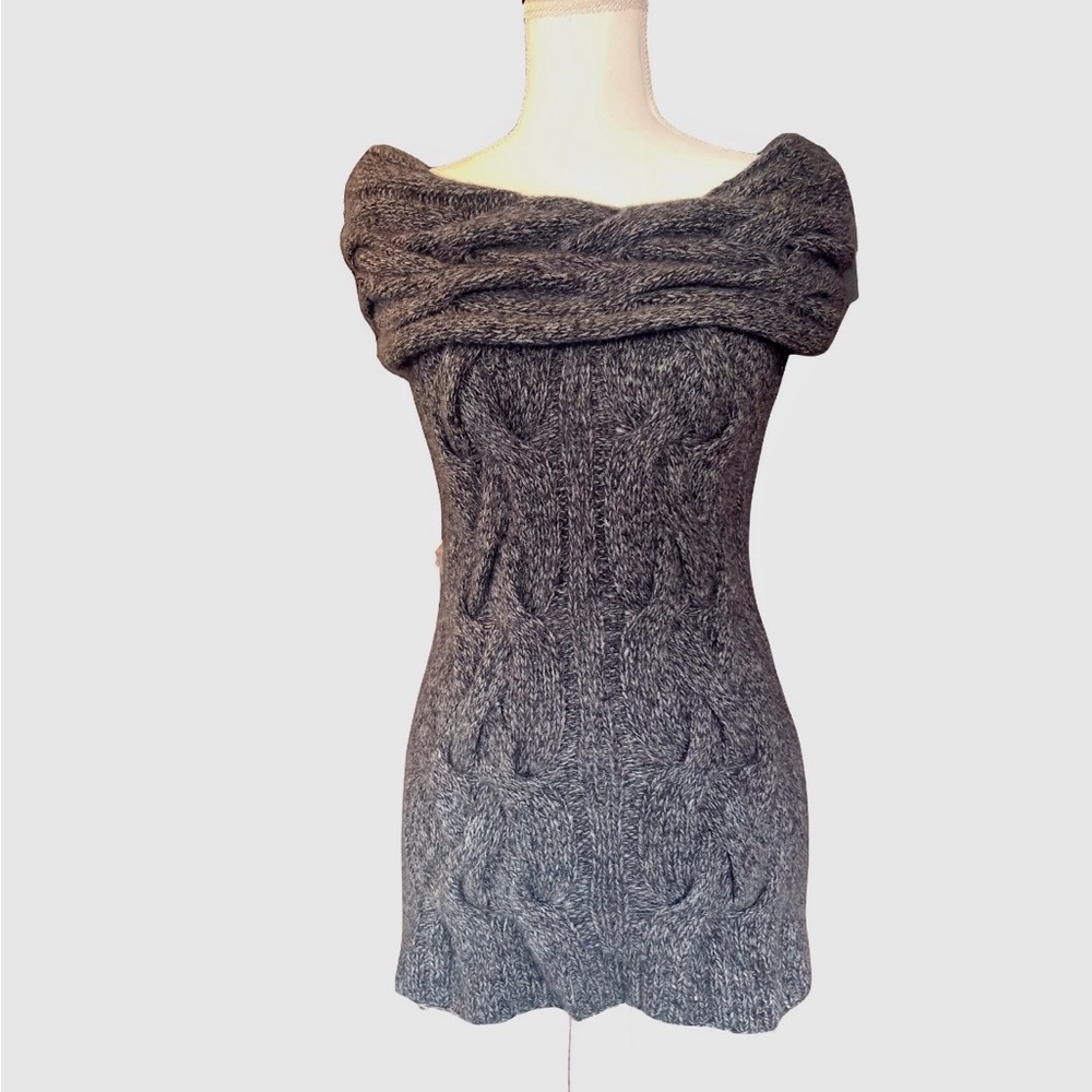 Cashmere Hand Knit vintage Saks Fifth Ave Blue Label sleeveless sweater dress‎